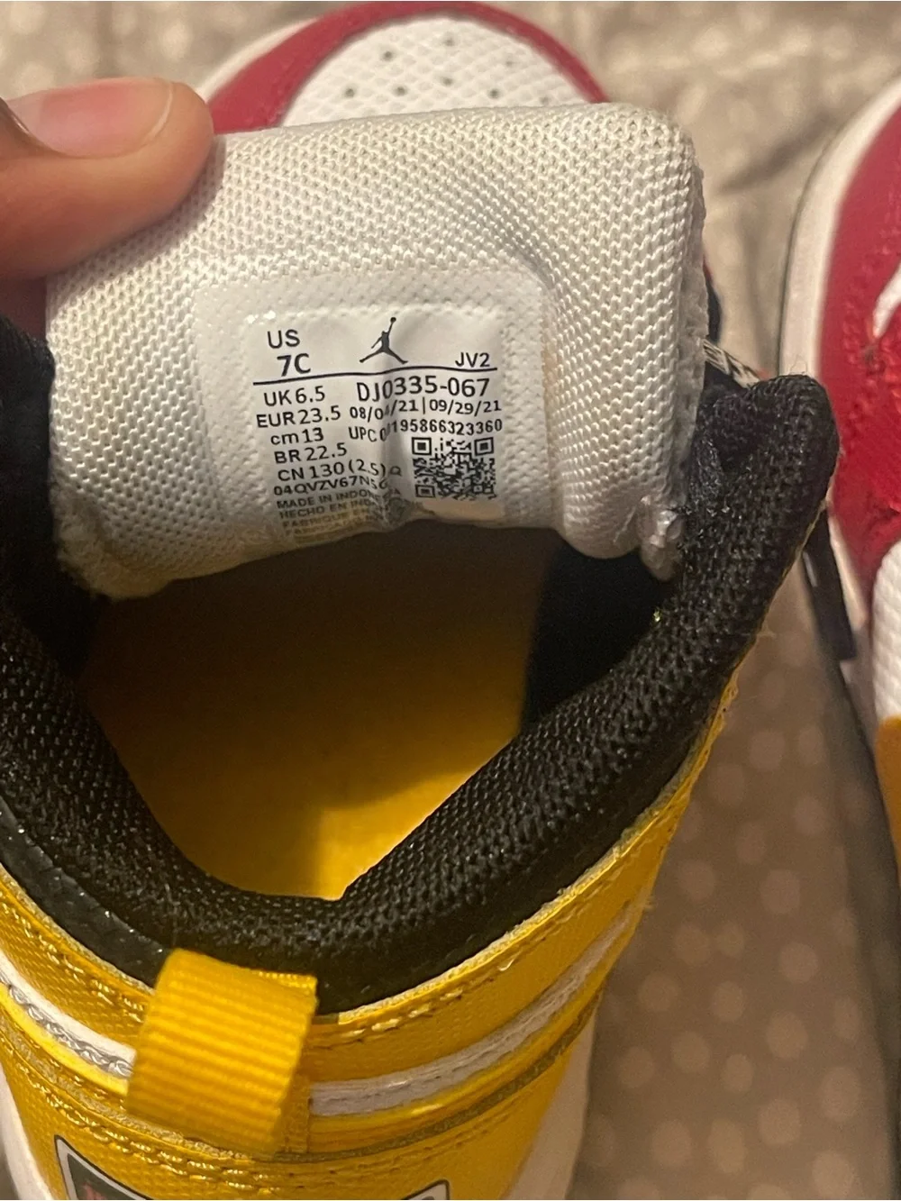 Toddler Jordan 1 “Taxi” Shoes